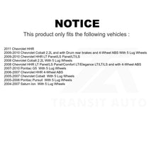 Load image into Gallery viewer, Front Rear Wheel Bearing Hub Assembly Kit For Chevrolet Cobalt HHR Saturn Ion G5