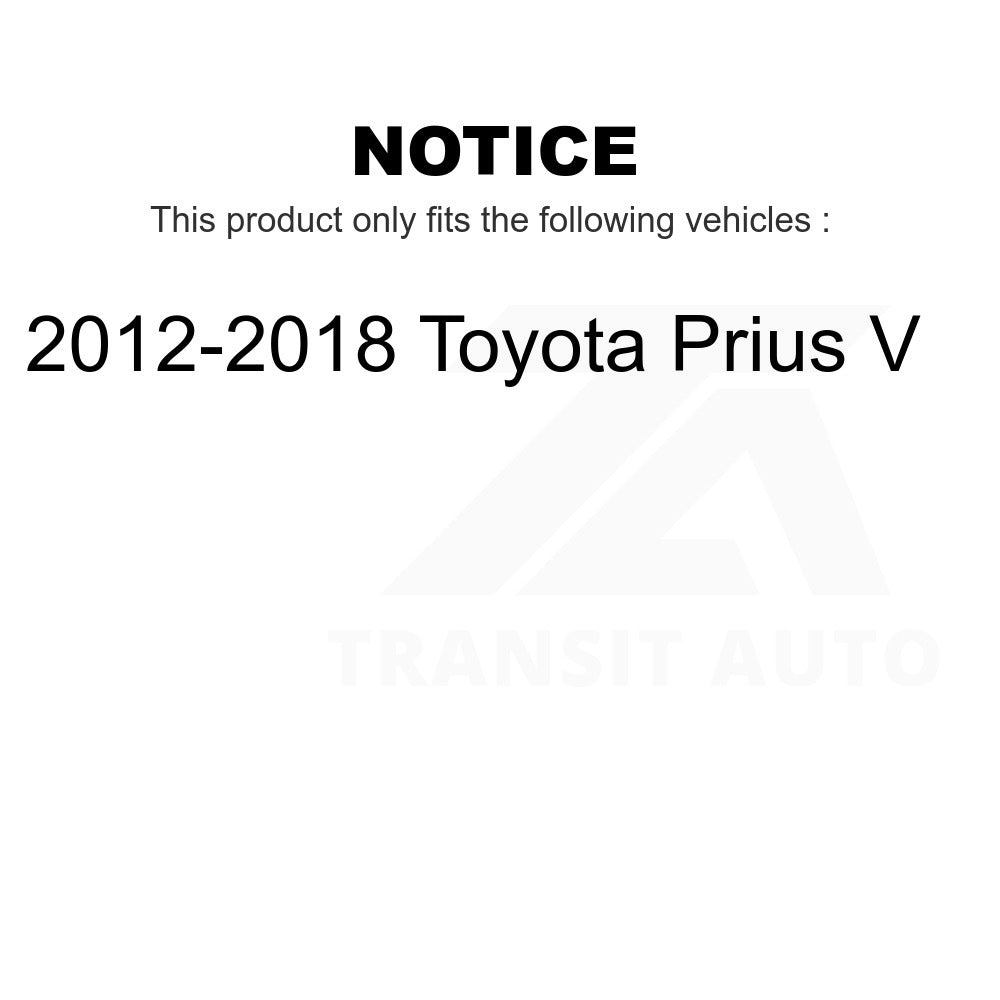 Front Rear Wheel Bearing & Hub Assembly Kit For 2012-2018 Toyota Prius V