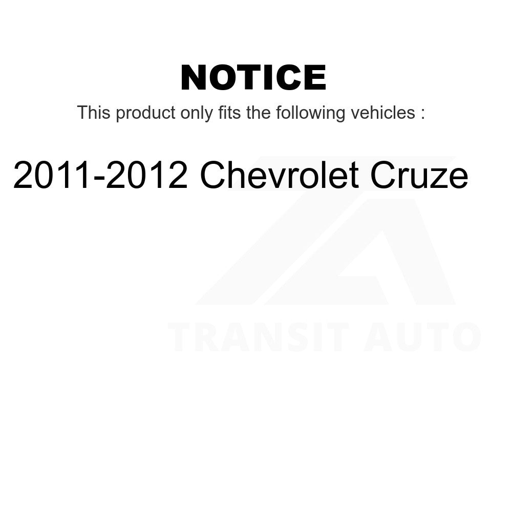 Front Rear Wheel Bearing & Hub Assembly Kit For 2011-2012 Chevrolet Cruze