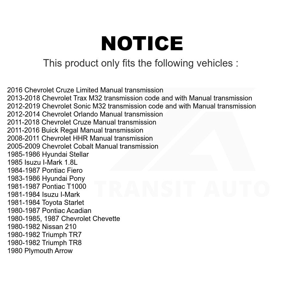 Front Inner Wheel Bearing & Race Pair For Chevrolet Cruze Cobalt Sonic Trax HHR