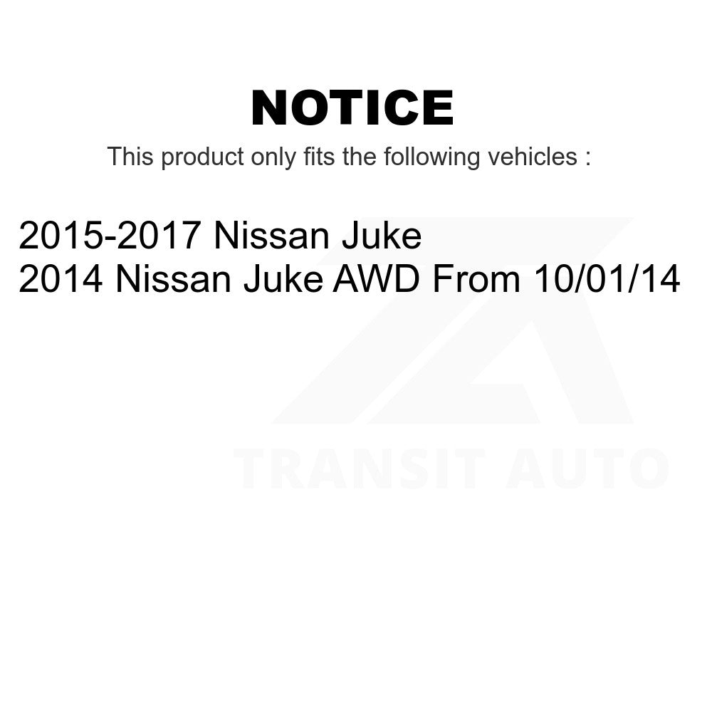 Front Rear Wheel Bearing & Hub Assembly Kit For Nissan Juke