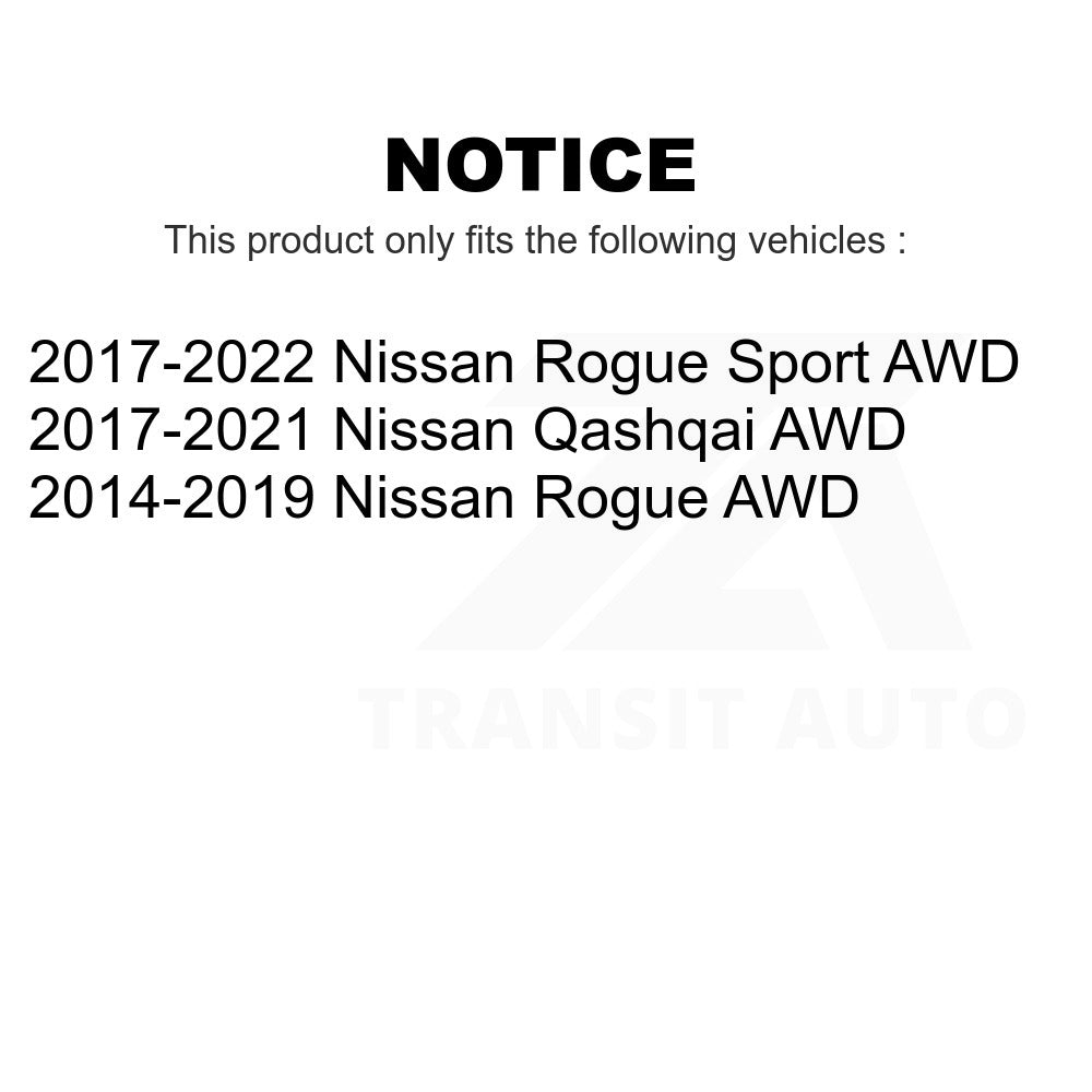 Front Rear Wheel Bearing & Hub Assembly Kit For Nissan Rogue Sport Qashqai AWD