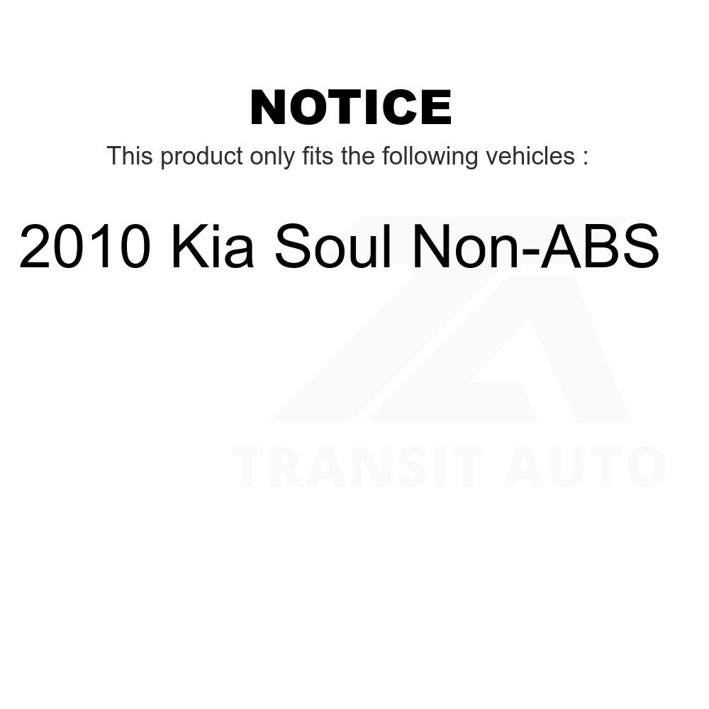 Rear Wheel Bearing And Hub Assembly Pair For 2010 Kia Soul Non-ABS
