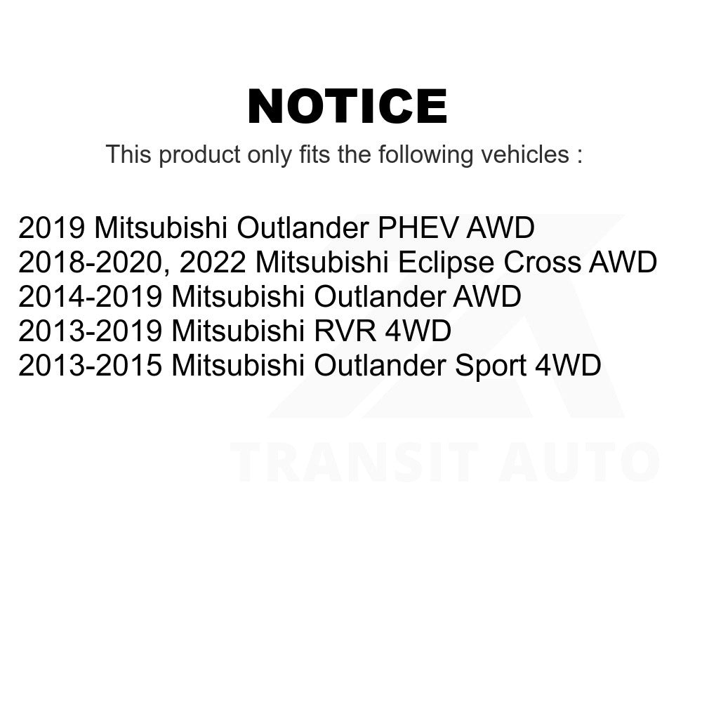 Rear Wheel Bearing Hub Assembly Pair For Mitsubishi Outlander Sport Eclipse RVR