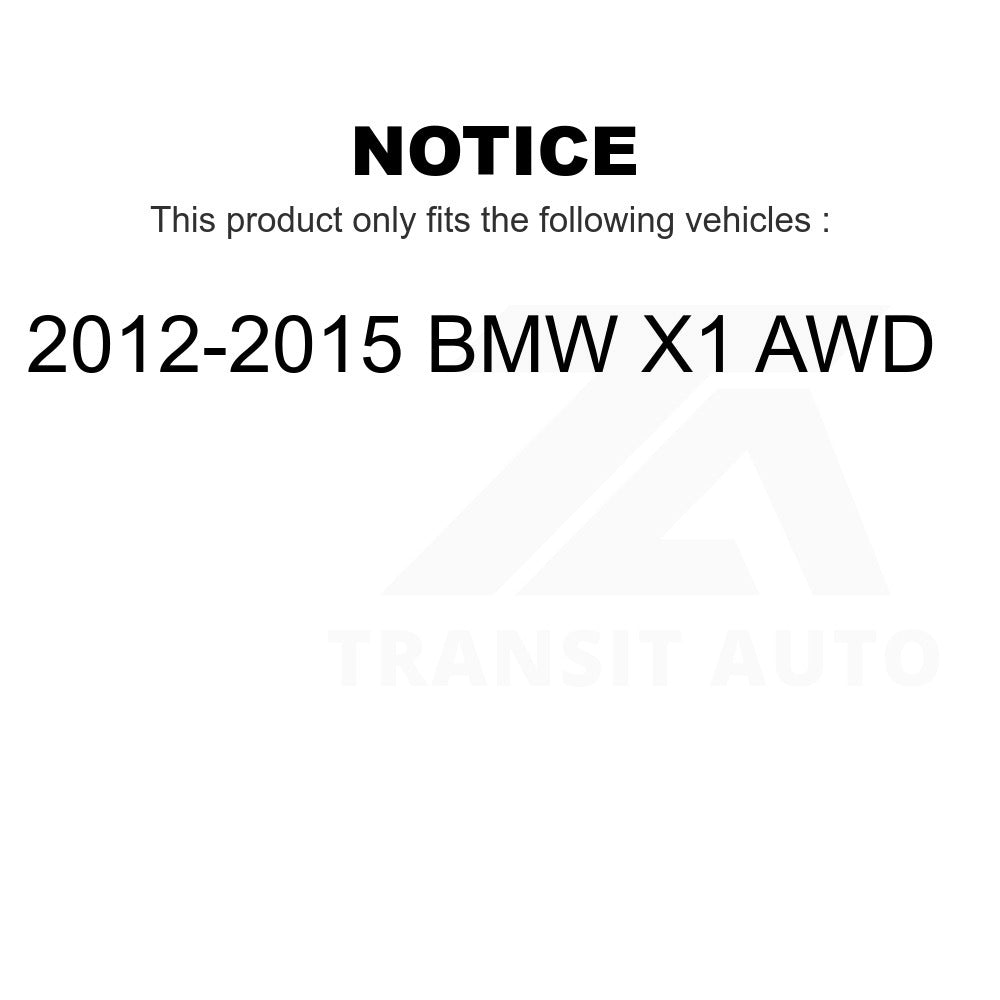 Front Wheel Bearing And Hub Assembly Pair For 2012-2015 BMW X1 AWD