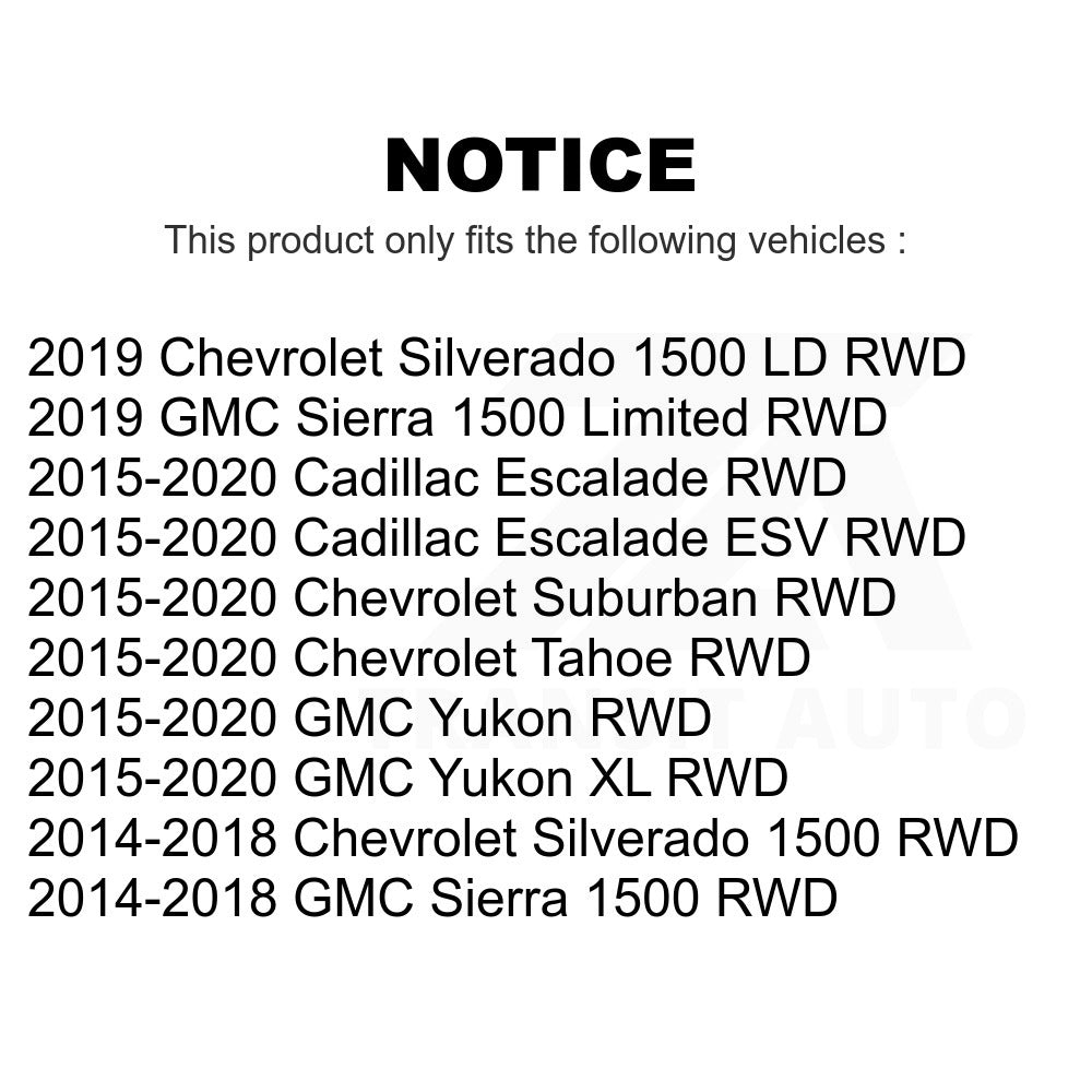 Front Wheel Bearing Hub Assembly Pair For Chevrolet Silverado 1500 GMC Sierra XL
