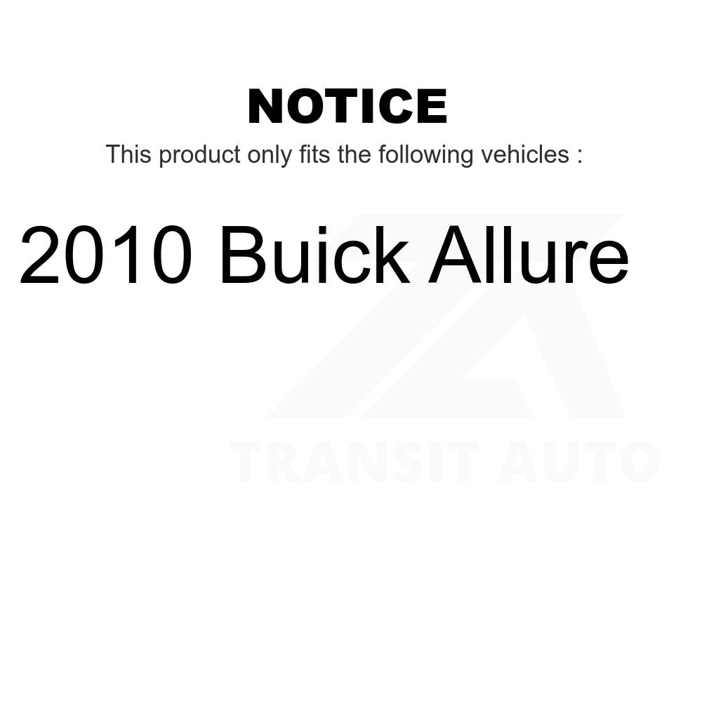Front Rear Wheel Bearing & Hub Assembly Kit For 2010 Buick Allure