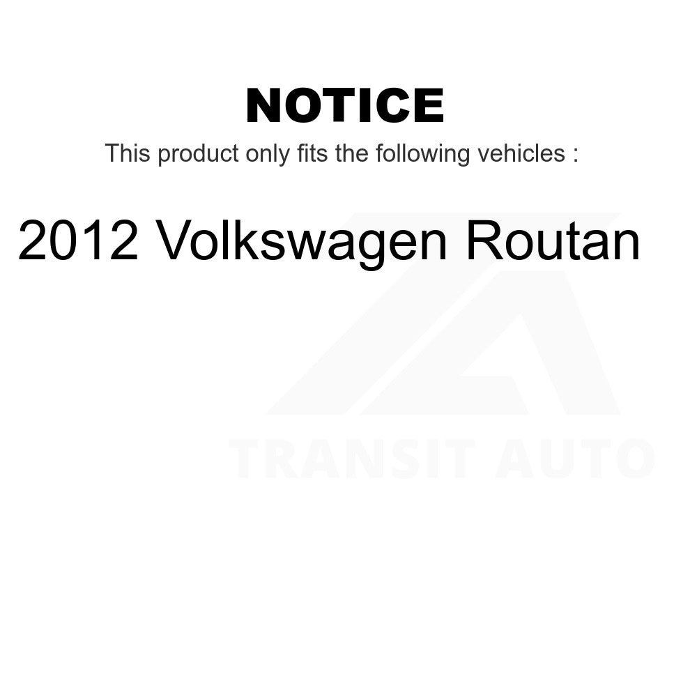 Front Rear Wheel Bearing & Hub Assembly Kit For 2012 Volkswagen Routan