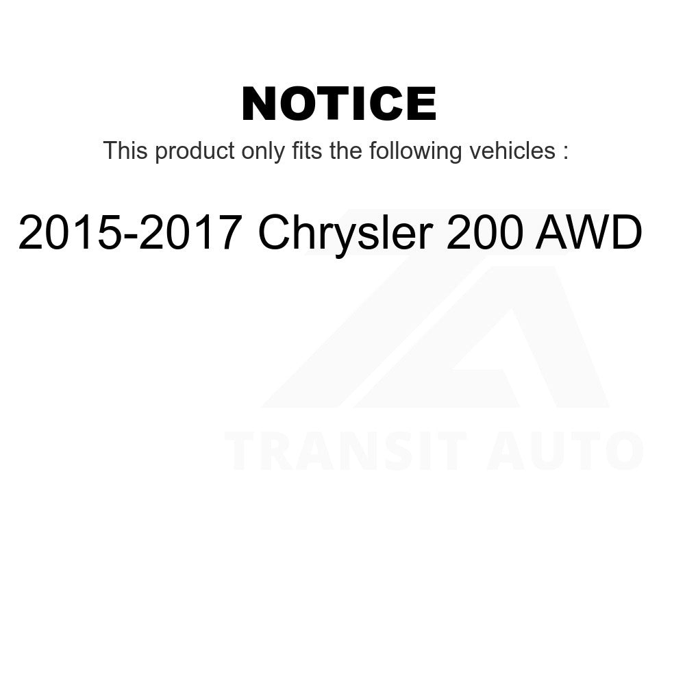 Front Rear Wheel Bearing & Hub Assembly Kit For 2015-2017 Chrysler 200 AWD