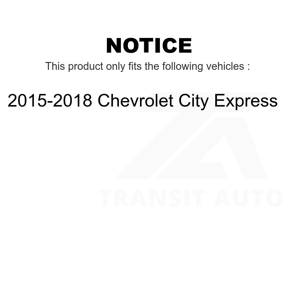 Front Rear Wheel Bearing & Hub Assembly Kit For 2015-2018 Chevrolet City Express