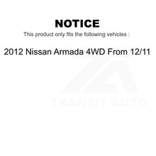 Charger l&#39;image dans la galerie, Front Rear Wheel Bearing Hub Assembly Kit For 2012 Nissan Armada 4WD From 12 11