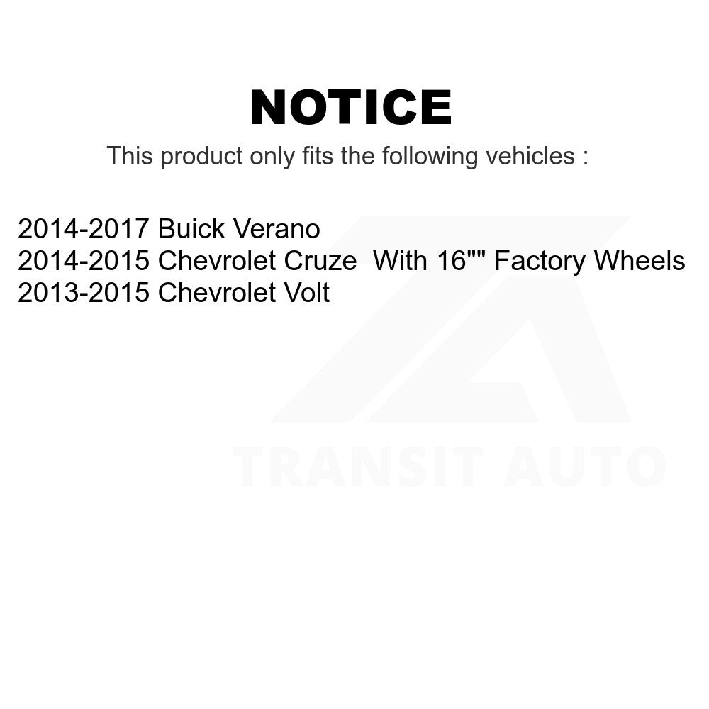 Front Rear Wheel Bearing Hub Assembly Kit For Chevrolet Cruze Buick Verano Volt