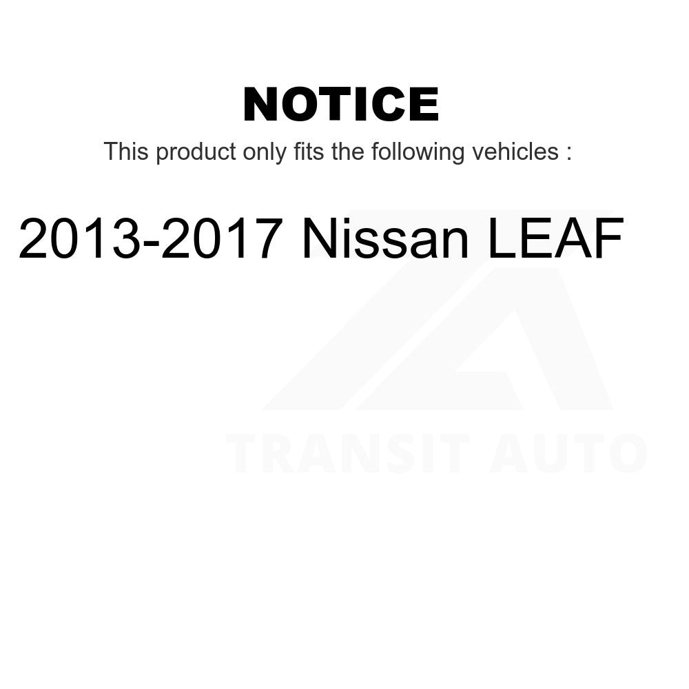 Front Rear Wheel Bearing & Hub Assembly Kit For 2013-2017 Nissan LEAF