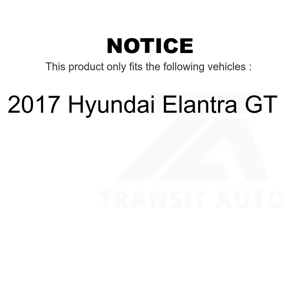 Front Rear Wheel Bearing & Hub Assembly Kit For 2017 Hyundai Elantra GT