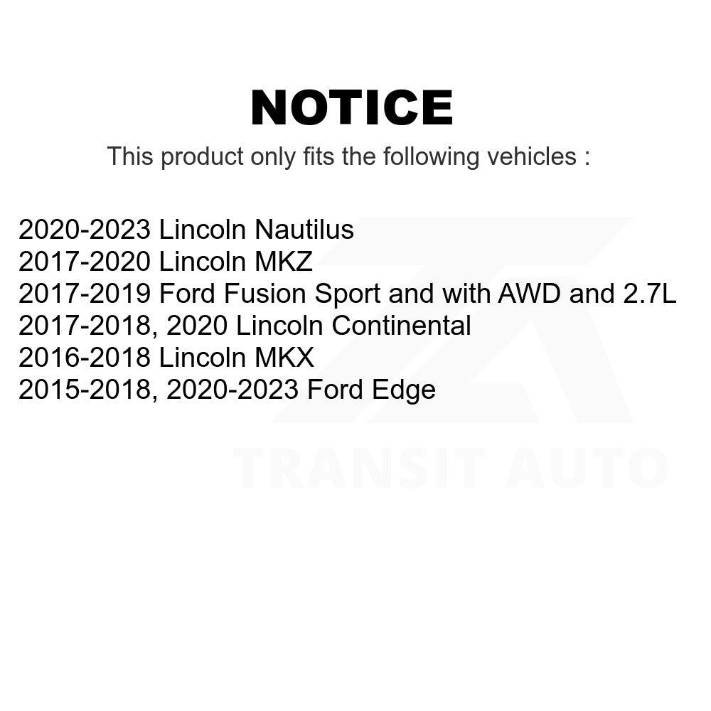 Front Wheel Bearing And Hub Assembly Pair For Ford Fusion Edge Lincoln MKX MKZ