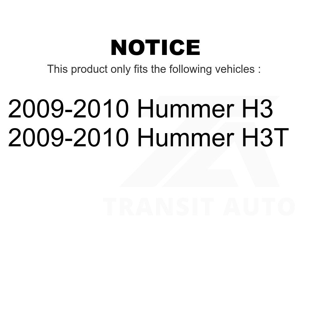 Front Wheel Bearing And Hub Assembly Pair For 2009-2010 Hummer H3 H3T