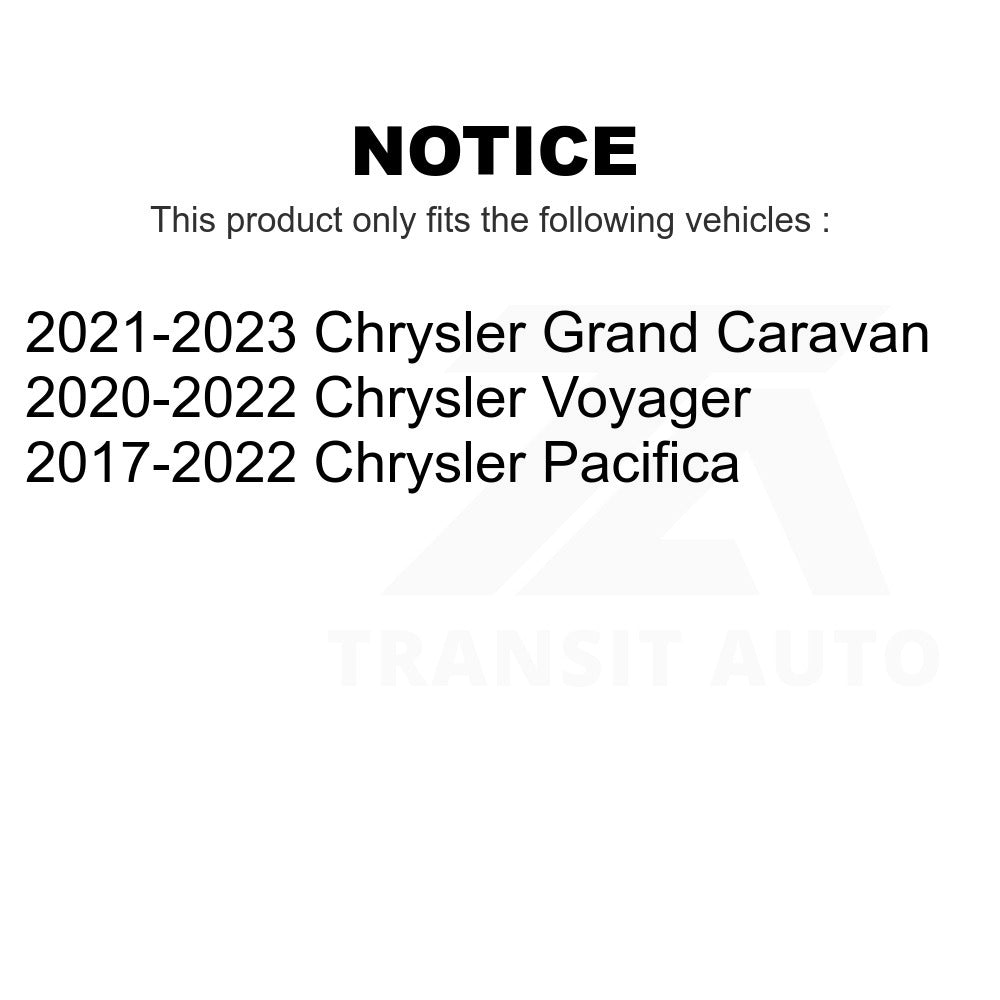 Front Wheel Bearing And Hub Assembly Pair For Chrysler Pacifica Voyager Grand