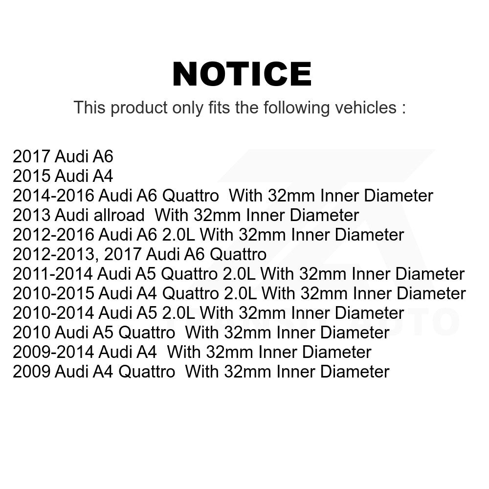 Rear Wheel Bearing And Hub Assembly Pair For Audi A4 A6 Quattro A5 allroad