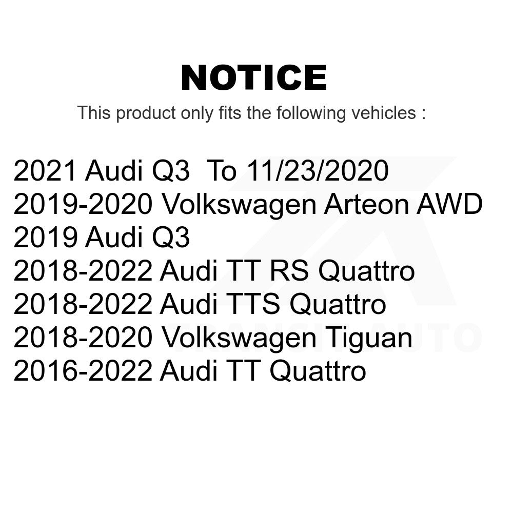 Rear Wheel Bearing Hub Assembly Pair For Volkswagen Tiguan Audi Q3 TT Quattro RS