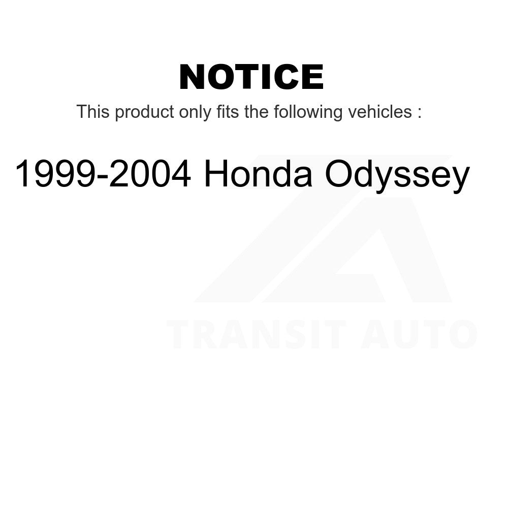 Front Rear Wheel Bearing And Hub Assembly Kit For 1999-2004 Honda Odyssey