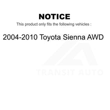 Charger l&#39;image dans la galerie, Front Rear Wheel Bearing And Hub Assembly Kit For 2004-2010 Toyota Sienna AWD