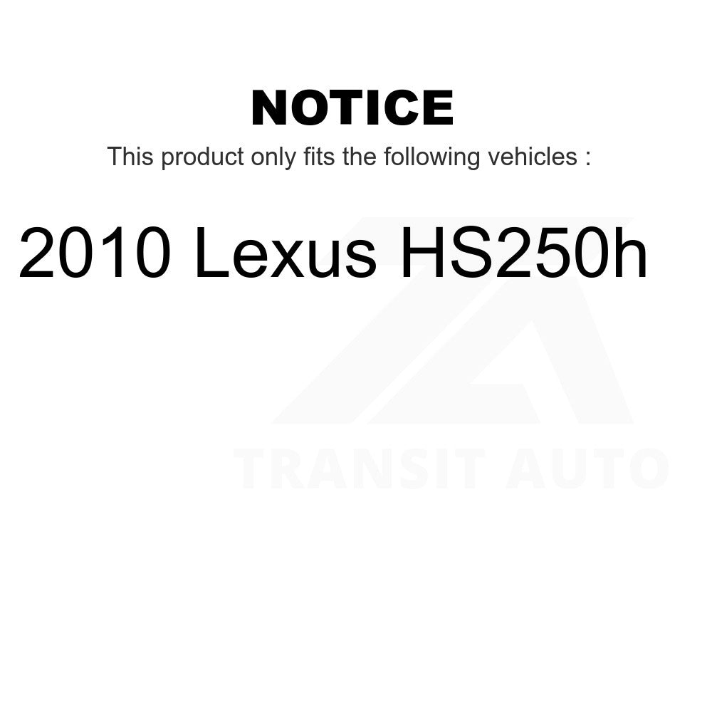 Front Rear Wheel Bearing And Hub Assembly Kit For 2010 Lexus HS250h