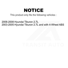 Load image into Gallery viewer, Front Rear Wheel Bearing And Hub Assembly Kit For Hyundai Tiburon