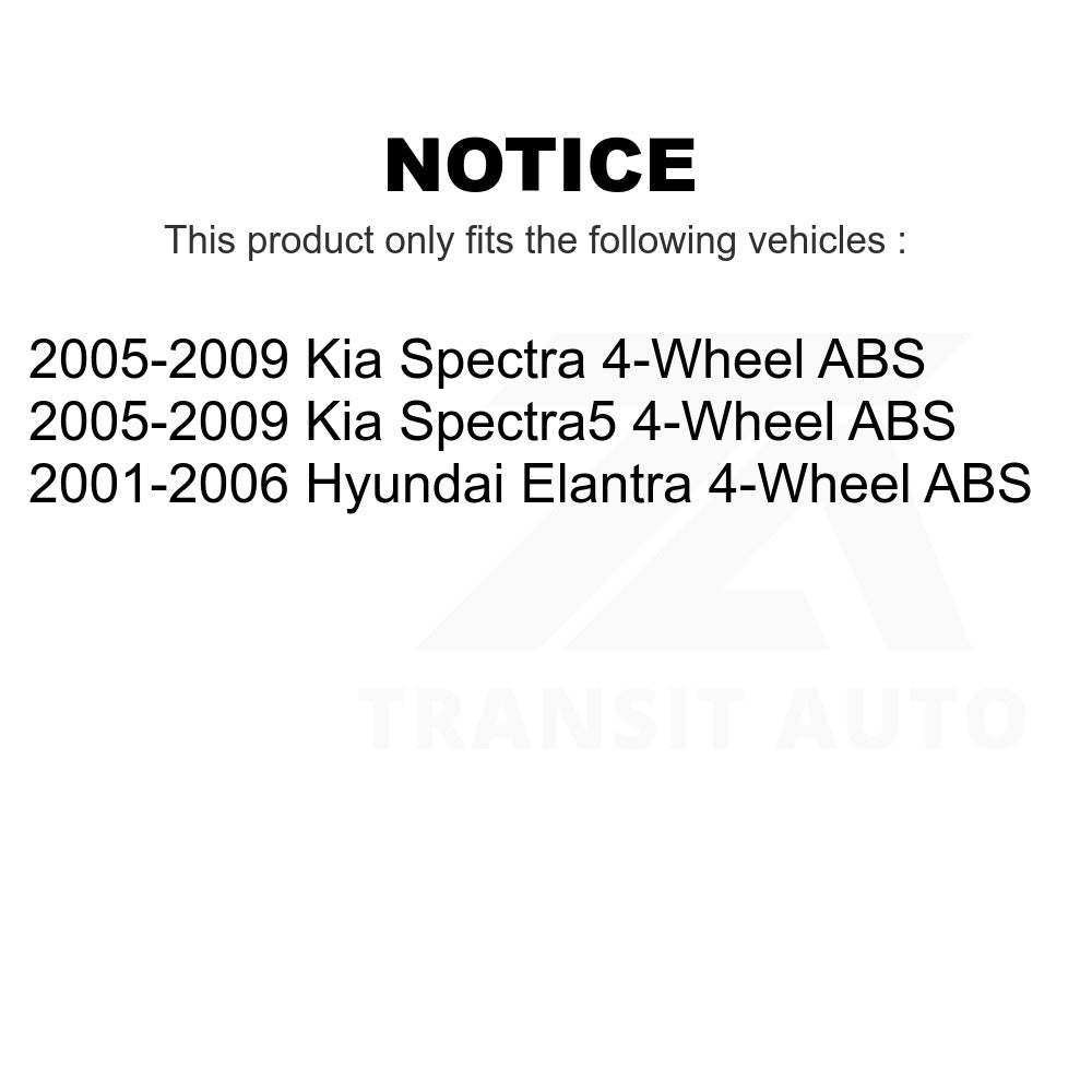 Front Rear Wheel Bearing And Hub Assembly Kit For Hyundai Elantra Kia Spectra