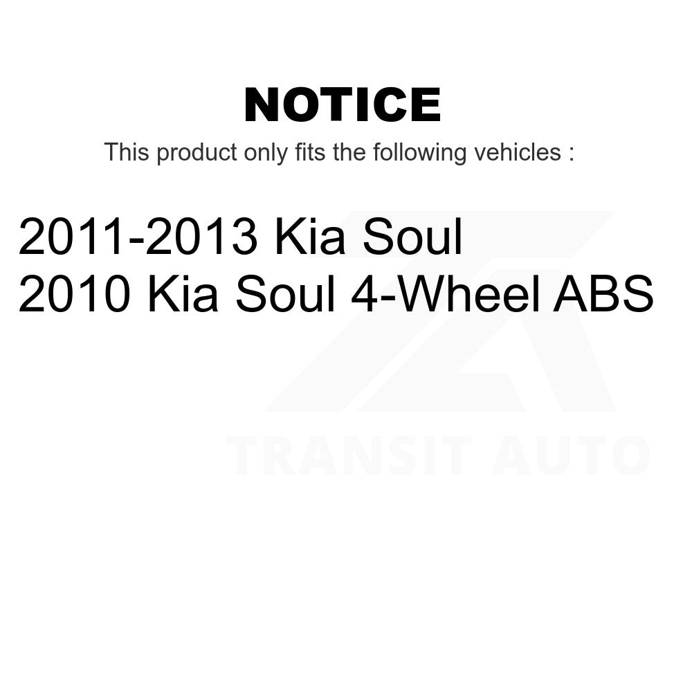 Front Rear Wheel Bearing And Hub Assembly Kit For Kia Soul