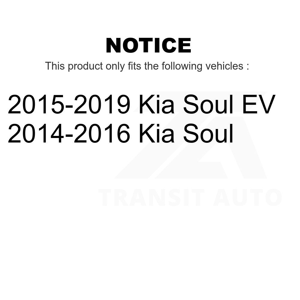 Front Rear Wheel Bearing And Hub Assembly Kit For Kia Soul EV