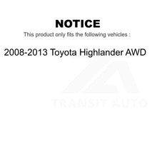 Charger l&#39;image dans la galerie, Front Rear Wheel Bearing &amp; Hub Assembly Kit For 2008-2013 Toyota Highlander AWD