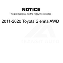 Charger l&#39;image dans la galerie, Front Rear Wheel Bearing And Hub Assembly Kit For 2011-2020 Toyota Sienna AWD