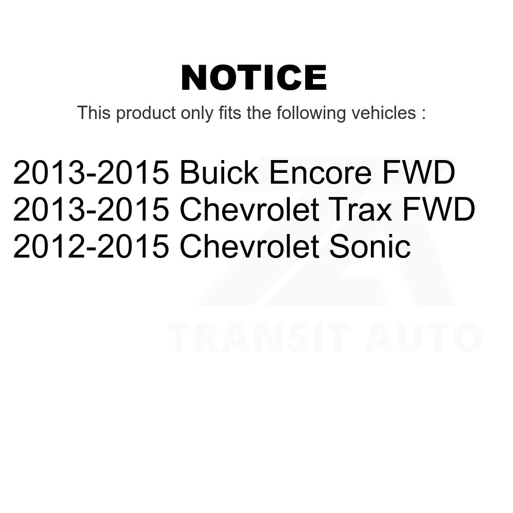 Front Rear Wheel Bearing Hub Assembly Kit For Chevrolet Sonic Buick Encore Trax