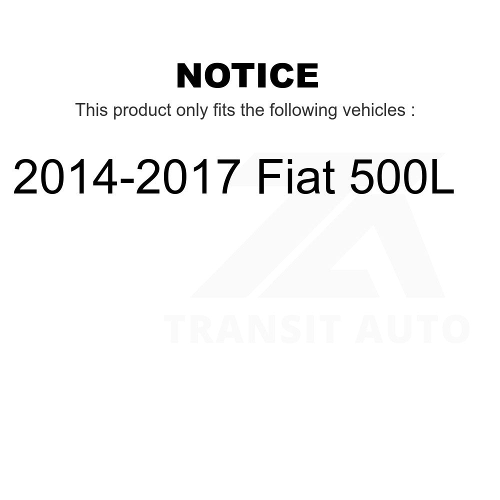 Front Rear Wheel Bearing And Hub Assembly Kit For 2014-2017 Fiat 500L
