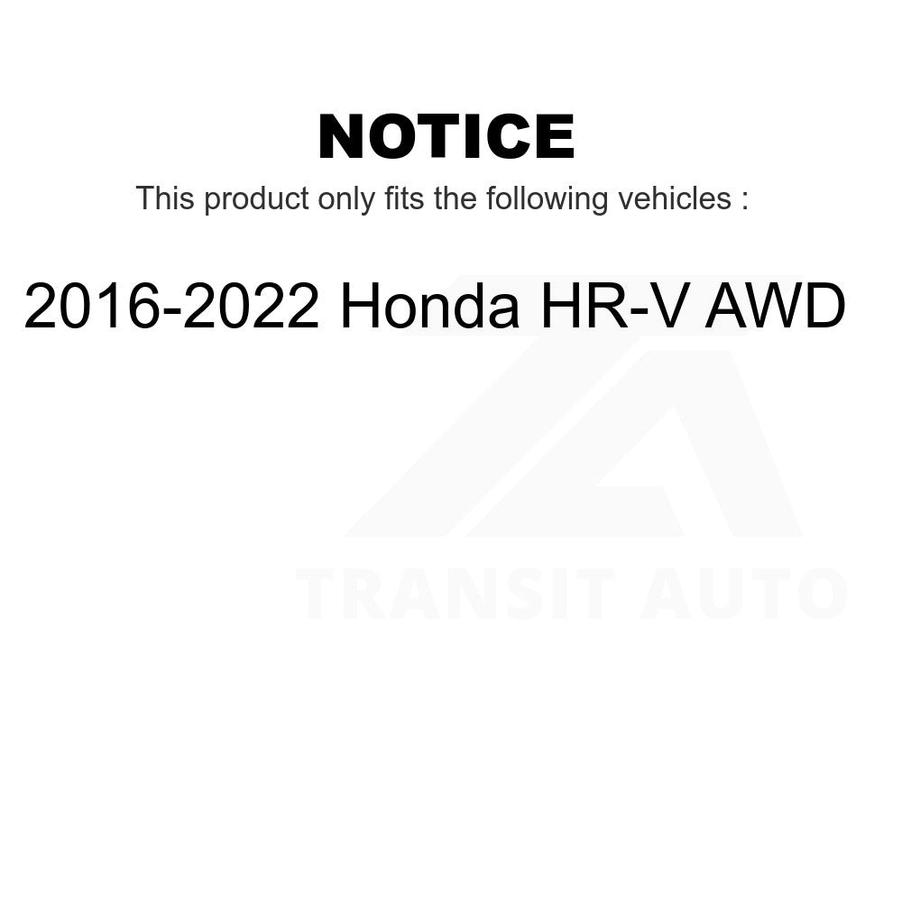 Rear Wheel Bearing And Hub Assembly Pair For 2016-2022 Honda HR-V AWD