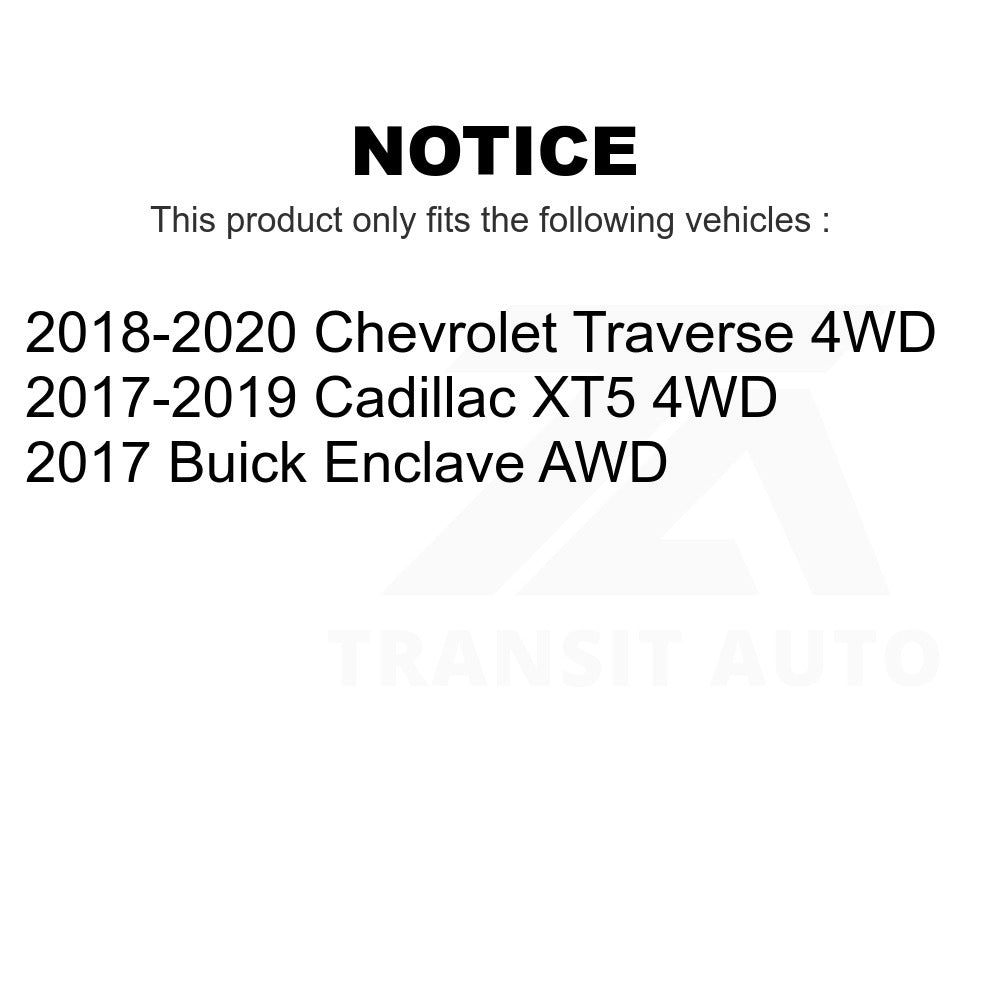 Rear Wheel Bearing & Hub Assembly Pair For Chevrolet Traverse Cadillac XT5 Buick