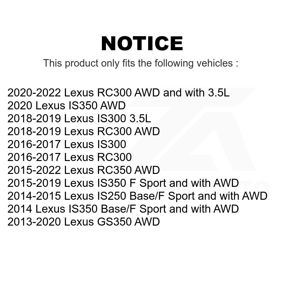 Front Rear Wheel Bearing And Hub Assembly Kit For Lexus GS350 IS250 IS300 IS350