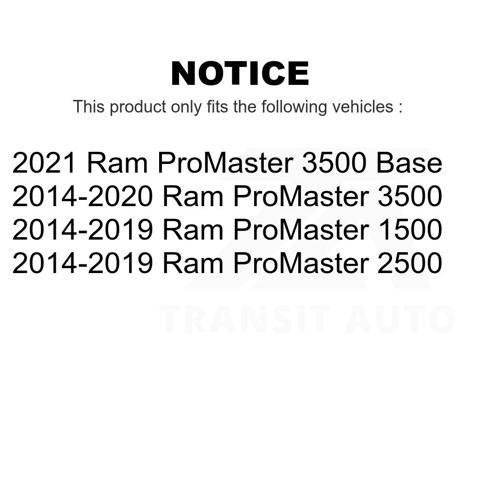 Front Rear Wheel Bearing And Hub Assembly Kit For Ram ProMaster 1500 2500 3500