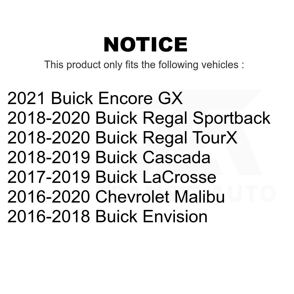 Front Wheel Bearing Hub Assembly Pair For Chevrolet Malibu Buick Envision Regal