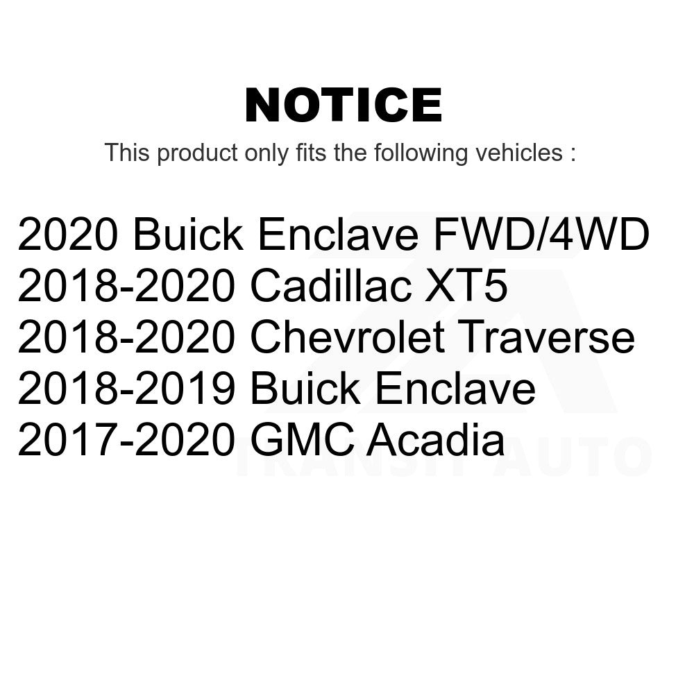 Front Wheel Bearing Hub Assembly Pair For Chevrolet Traverse GMC Acadia Cadillac