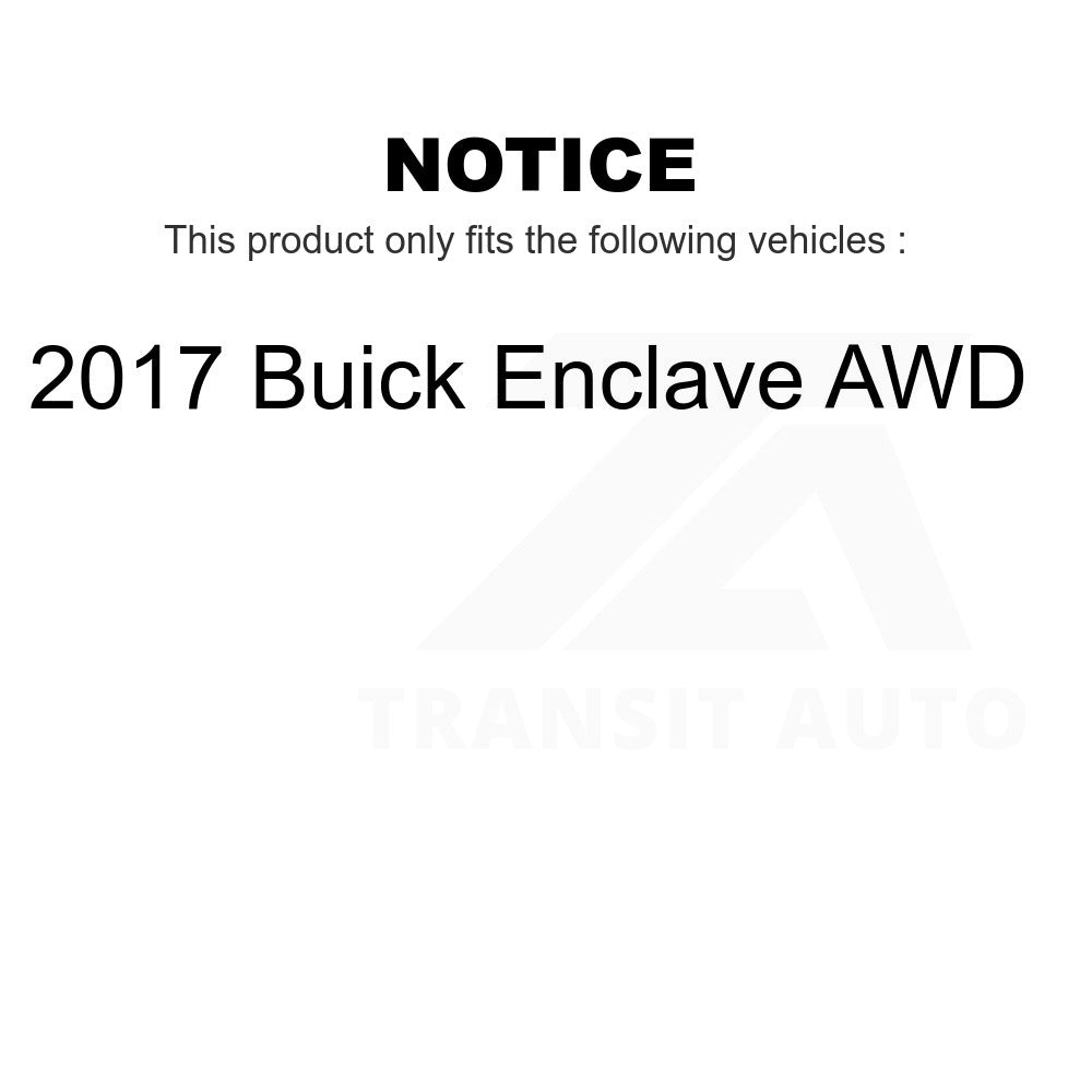 Front Rear Wheel Bearing & Hub Assembly Kit For 2017 Buick Enclave AWD
