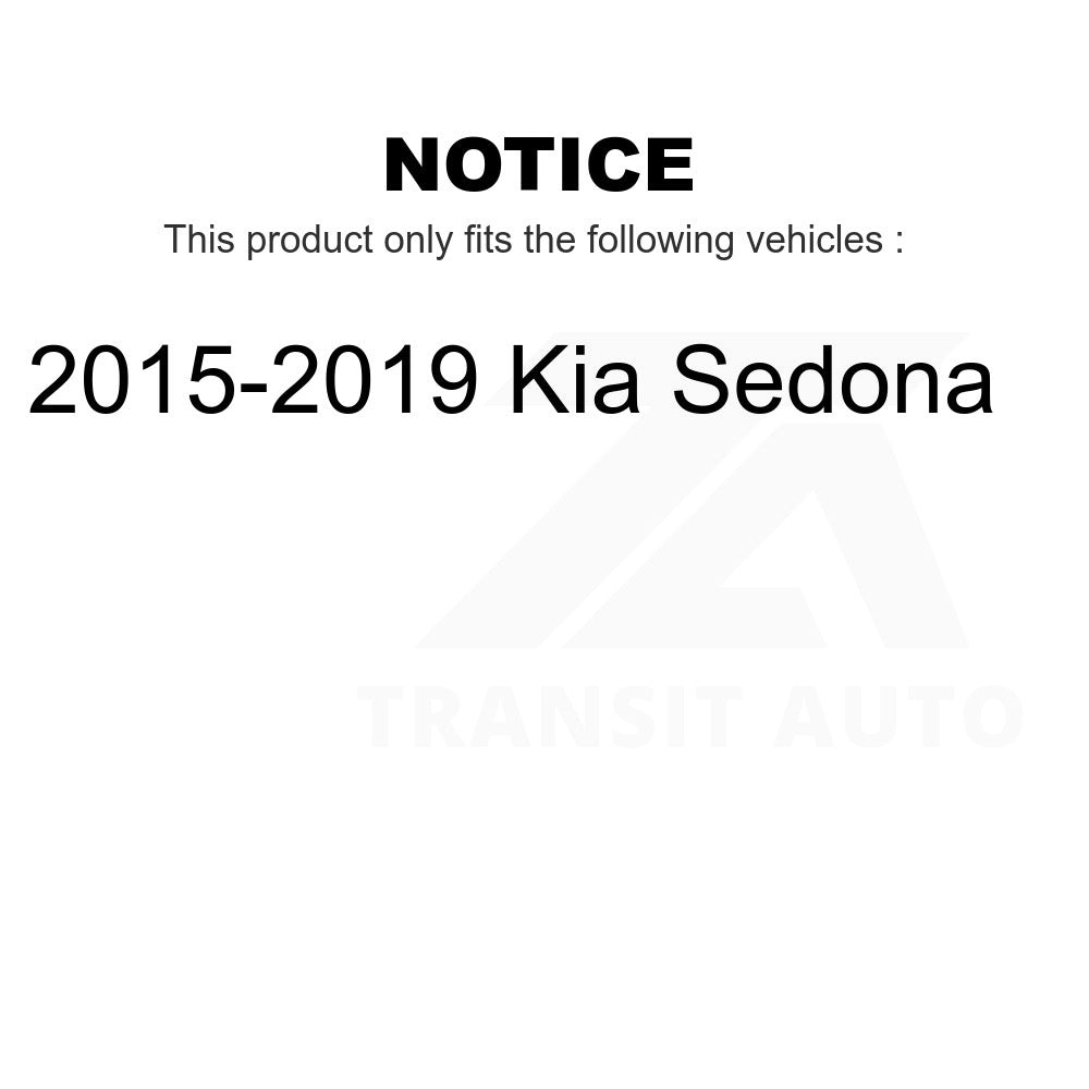 Front Rear Wheel Bearing & Hub Assembly Kit For 2015-2019 Kia Sedona