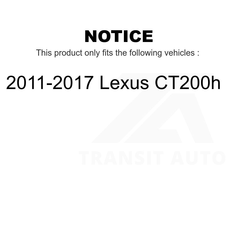 Kit d'assemblage de roulement et moyeu de roue avant et arrière pour Lexus CT200h 2011-2017 