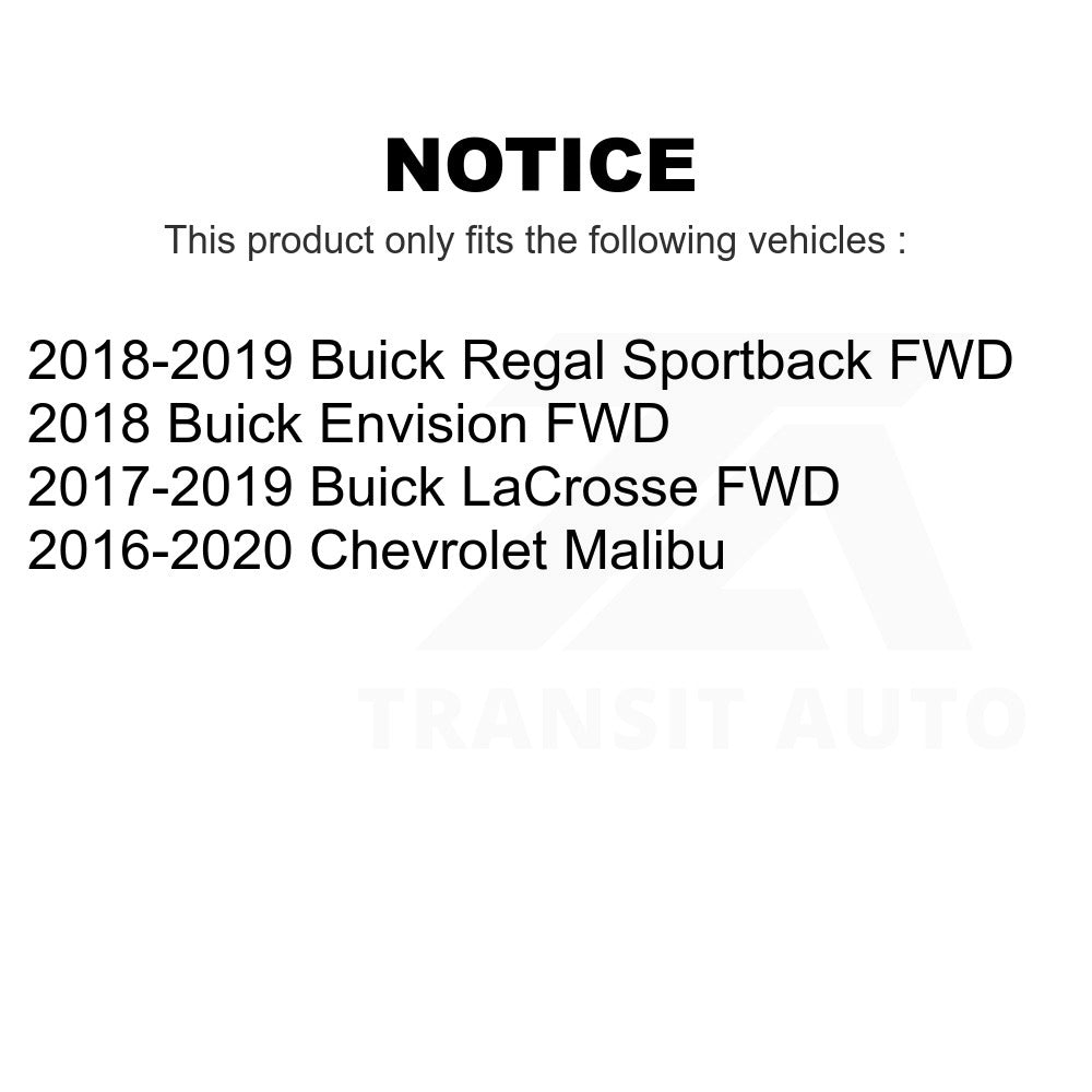 Front Rear Wheel Bearing & Hub Assembly Kit For Chevrolet Malibu Buick LaCrosse