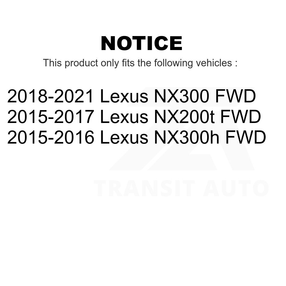 Front Rear Wheel Bearing & Hub Assembly Kit For Lexus NX200t NX300 NX300h FWD