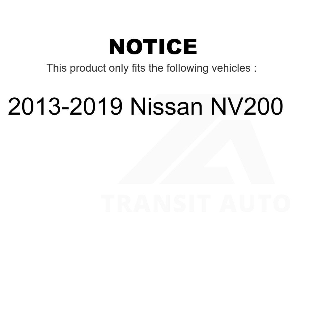 Front Rear Wheel Bearing & Hub Assembly Kit For 2013-2019 Nissan NV200