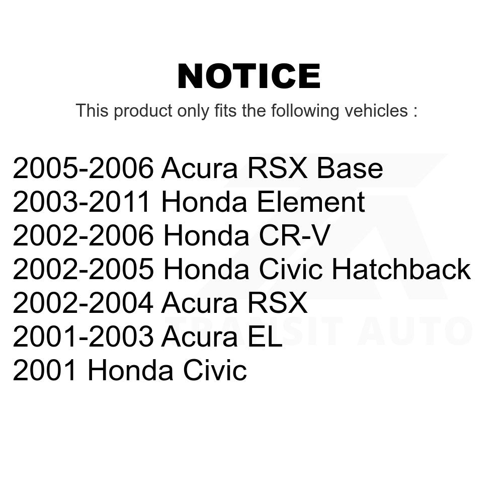 Front Rear Suspension Strut Shock Mounting Kit For Honda Civic CR-V Element RSX