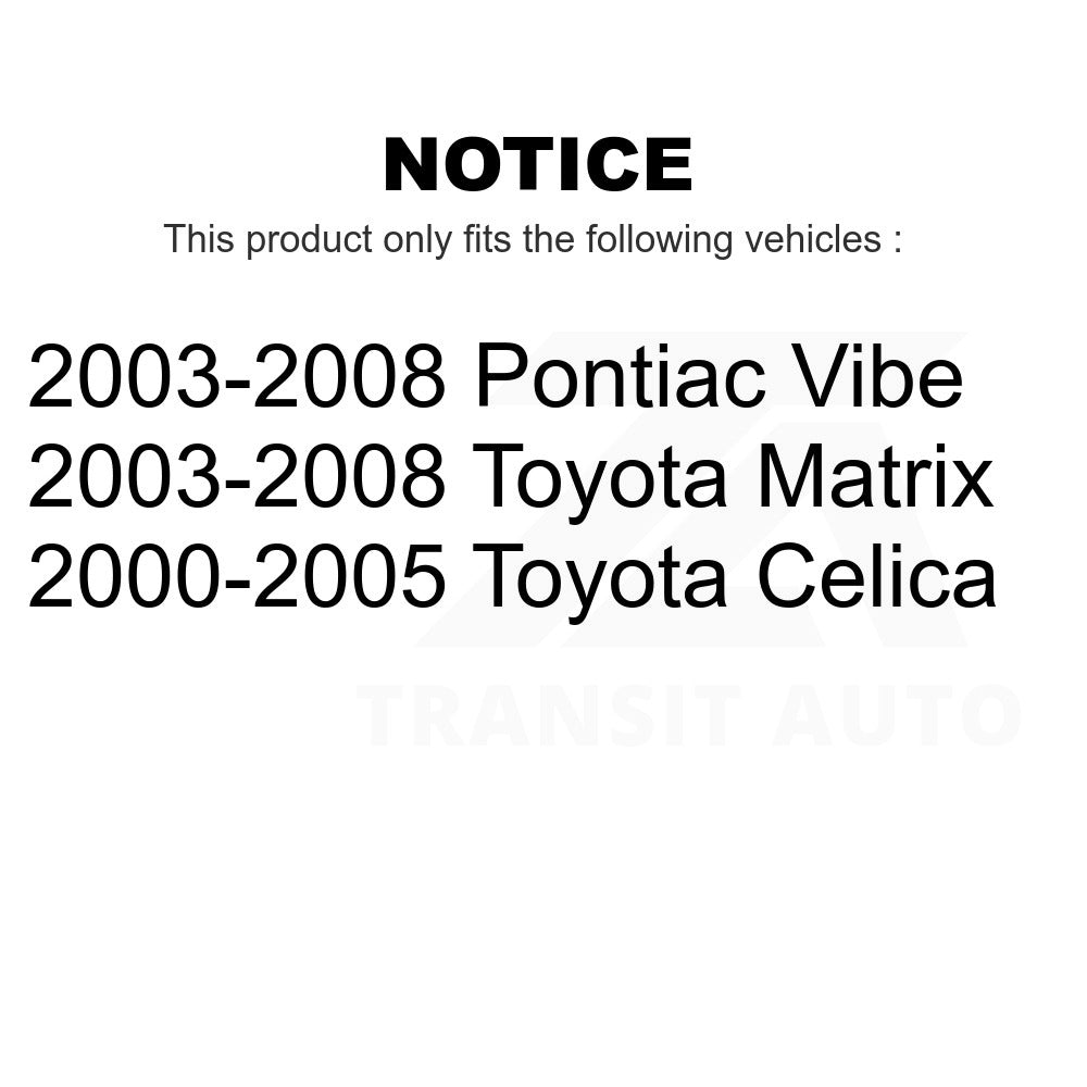 Front Suspension Strut Shock Mounting Pair For Toyota Matrix Pontiac Vibe Celica