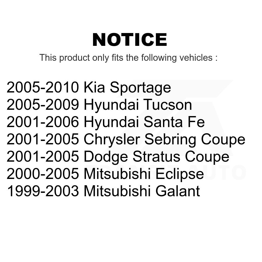 Front Suspension Strut Shock Mounting Pair For Hyundai Santa Fe Mitsubishi Kia