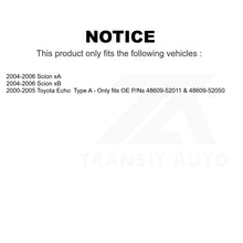 Charger l&#39;image dans la galerie, Front Suspension Strut Shock Mounting Pair For Scion xB Toyota Echo xA